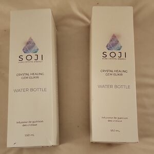 Crystal Healing Gem Elixir Water Bottle - White